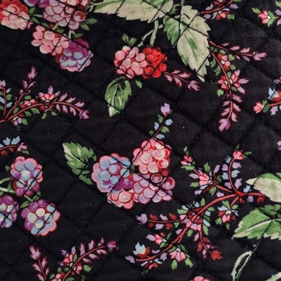 Vera Bradley Carson Crossbody Bag w/ Cell Phone Pocket Winter Berry Black - Picture 6 of 9